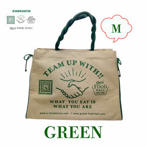 コラボJUCOエコバッグ　Green（握手）　【M】