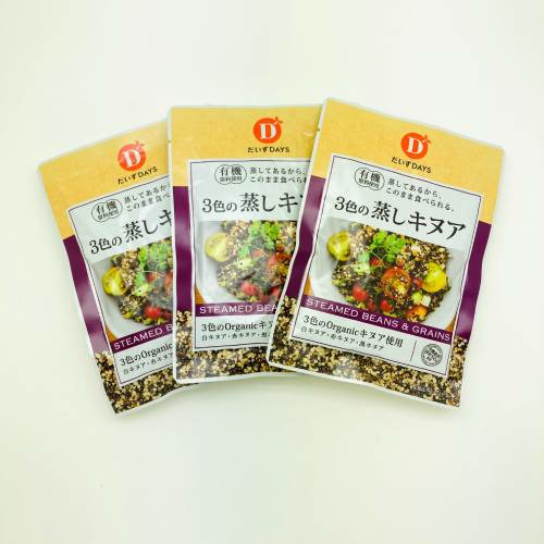 【ネコポス便限定】有機原料使用　3色の蒸しキヌア 60g　3個 詳細画像