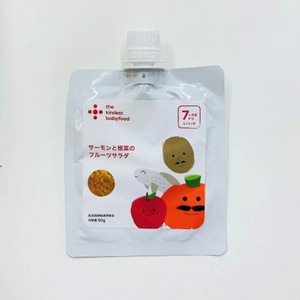 【kids food】サーモンと根菜のフルーツサラダ　７か月～