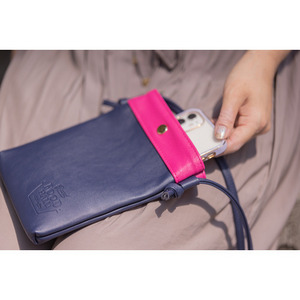 【グラホ】サコッシュ PINK×NAVY 詳細画像