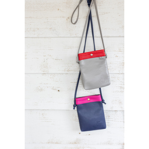 【グラホ】サコッシュ PINK×NAVY 詳細画像