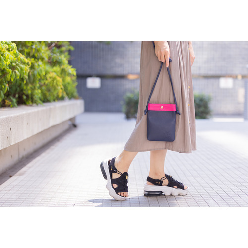 【グラホ】サコッシュ PINK×NAVY 詳細画像