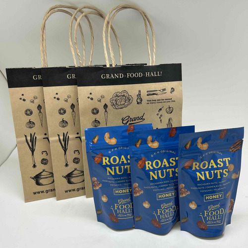 ローストナッツパック　ハニー3個＆紙袋SSセット 詳細画像