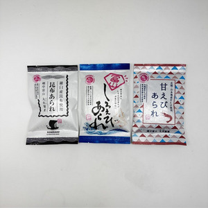 あられ3種セット（甘えび・しろえび・昆布）