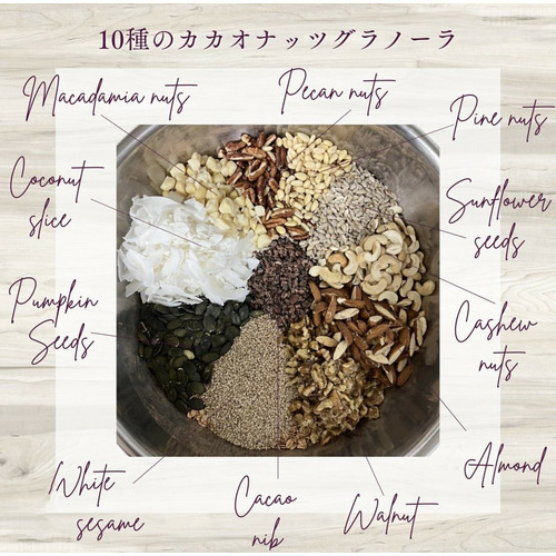 マルグラ【オンライン限定】　10種のナッツカカオグラノーラ 詳細画像